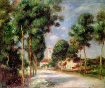 De weg naar Essoyes, 1901 door Pierre Auguste Renoir